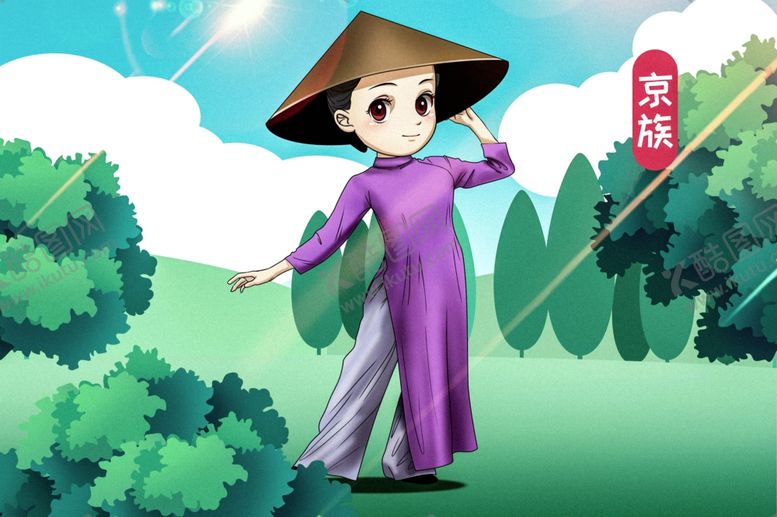 编号：77649010070516322330【酷图网】源文件下载-民族卡通人像民族写真