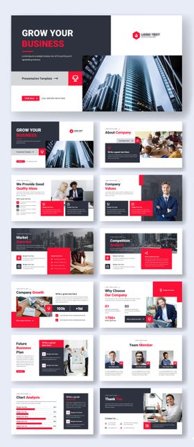 高级撞色公司宣传PPT