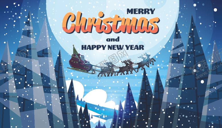 编号：90621511010219281354【酷图网】源文件下载-冬季圣诞节城市风景插画