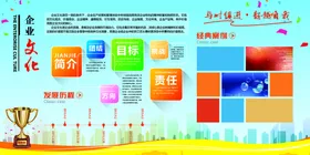 企业文化墙背景宣传栏标语