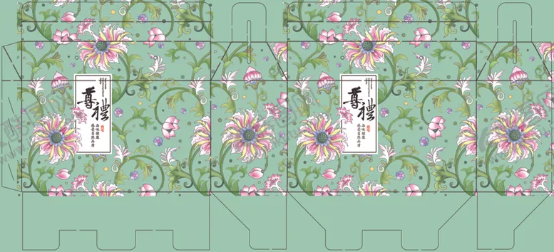 编号：69353312100559242527【酷图网】源文件下载-尊礼包装平面展开图