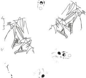 手绘线条花