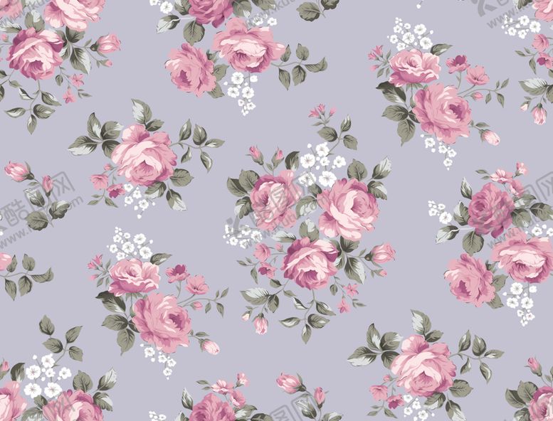 编号：47156609260639244681【酷图网】源文件下载-粉色花卉图案背景