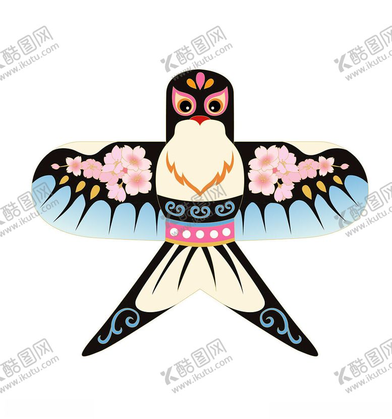 编号：26209704151140363732【酷图网】源文件下载-传统手工绘制燕子风筝