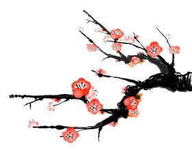 中国风水墨梅