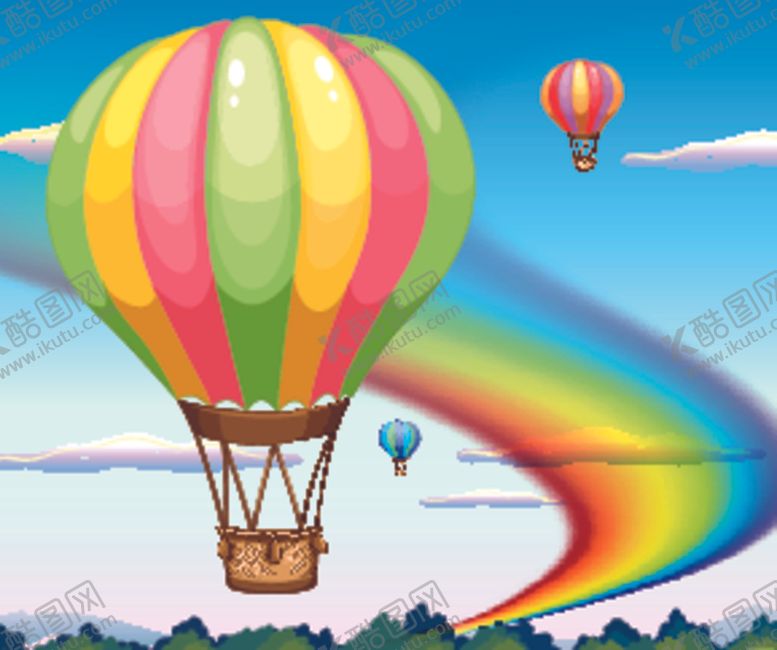 编号：41028210021405526356【酷图网】源文件下载-卡通热气球