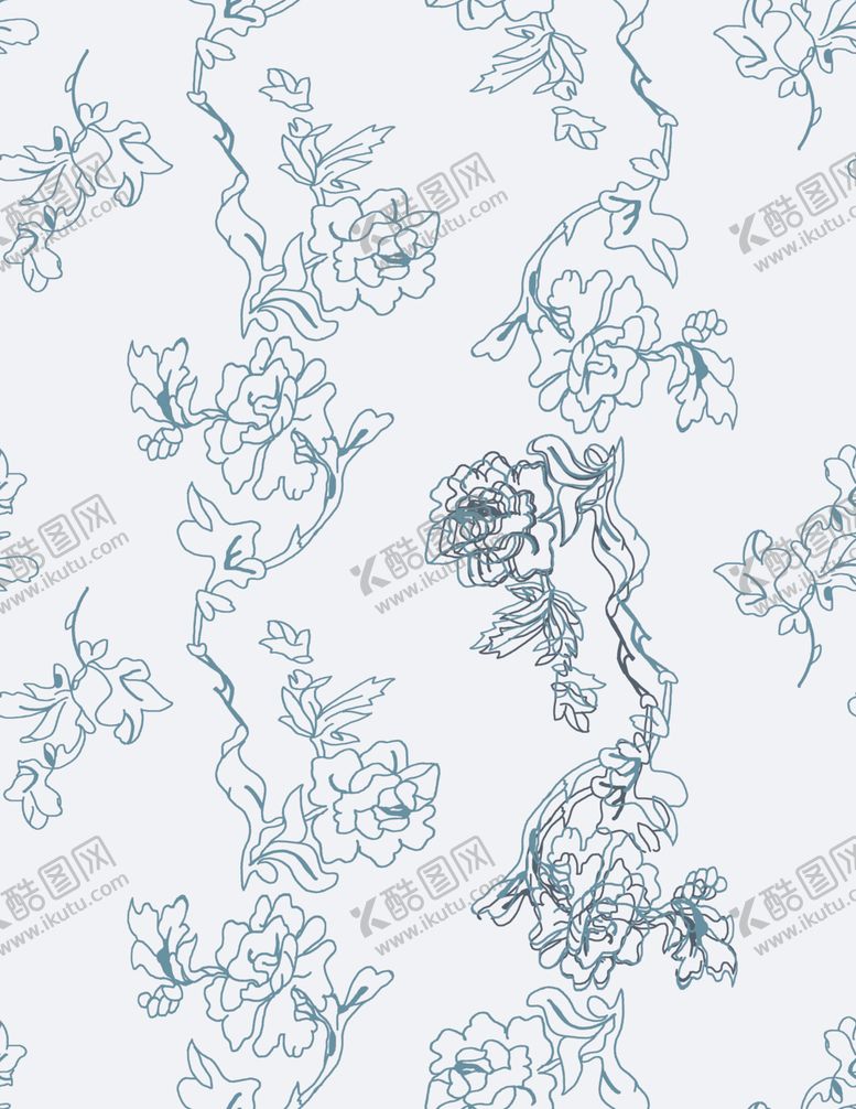 编号：87118012090222007679【酷图网】源文件下载-手绘线条花