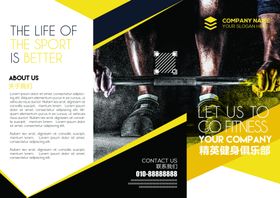 公司三折页宣传简介业务可爱舞蹈健身