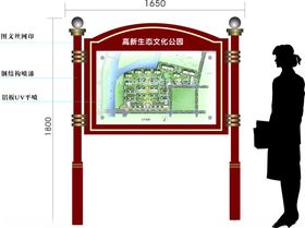 公园标识路牌宣传栏