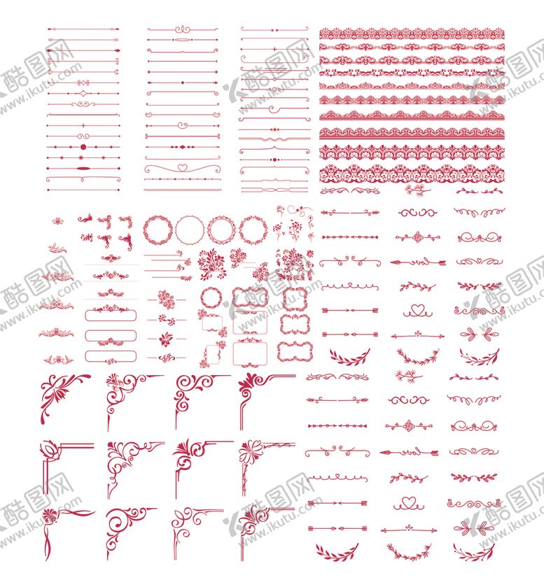 编号：44594110310027266939【酷图网】源文件下载-古典花边花纹