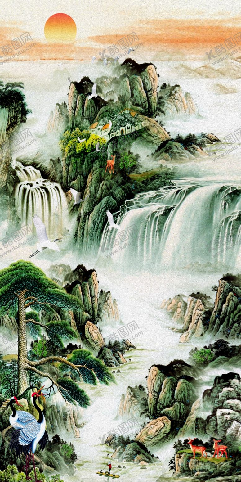 编号：82577605021716192425【酷图网】源文件下载-国画山水