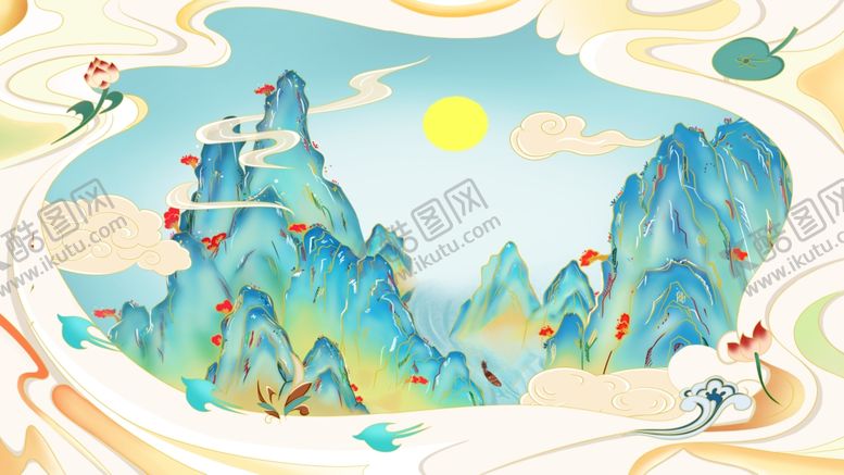 编号：37801907061418267188【酷图网】源文件下载-中国风写意山水