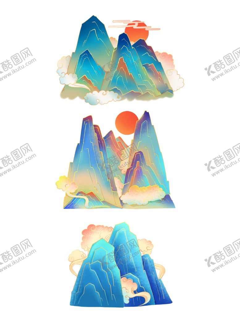 编号：41675806250009453256【酷图网】源文件下载-复古国潮山