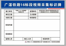 视频采集标识牌