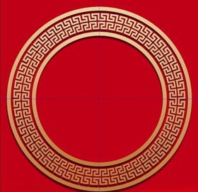 中国风边框金色