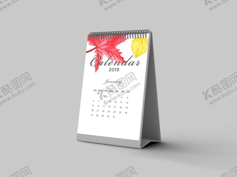 编号：30800210312022236051【酷图网】源文件下载-日历台历展示效果图样机