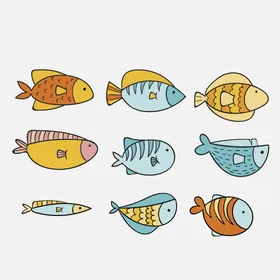 海洋生物底世界鱼类卡通底动