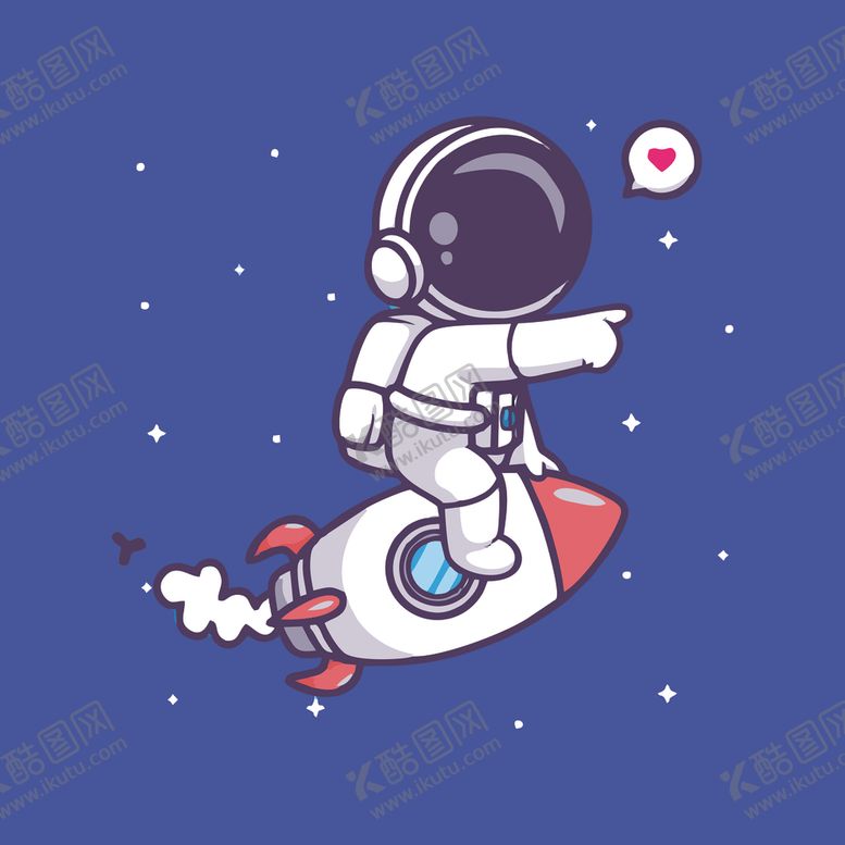 编号：23335802091047321977【酷图网】源文件下载-可爱宇航员卡通矢量儿童插画