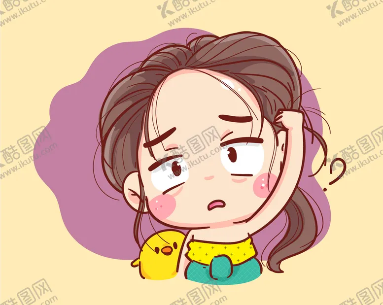 编号：65380909150721202405【酷图网】源文件下载-手绘可爱的卡通女孩性格人物