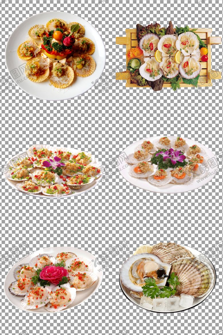 编号：86969410041801203121【酷图网】源文件下载-蒜蓉粉丝蒸扇贝