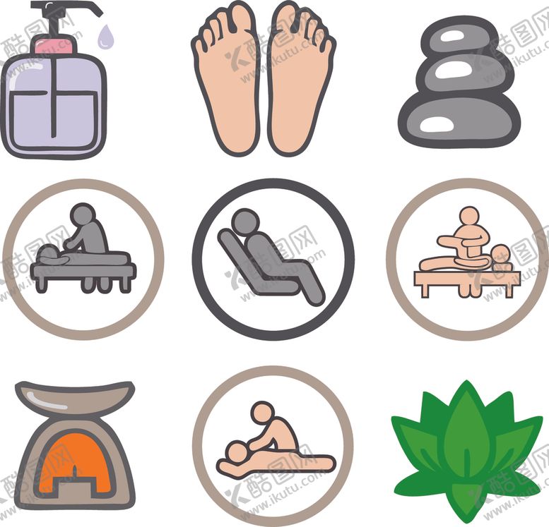 编号：92747609190948414818【酷图网】源文件下载-养生图标