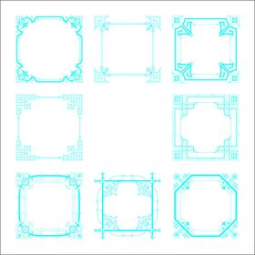 中式花纹边框