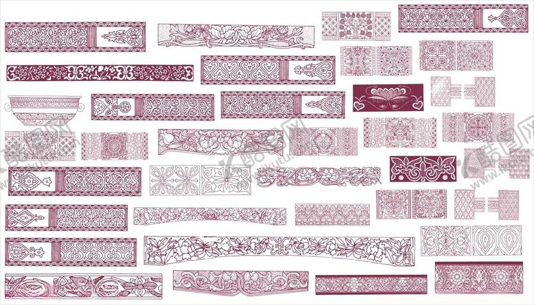 编号：62717211021553502750【酷图网】源文件下载-花纹花边传统图案装饰雕花