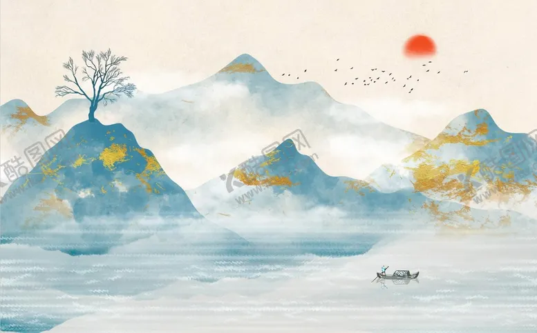 编号：87539009291008439267【酷图网】源文件下载-水墨山水画