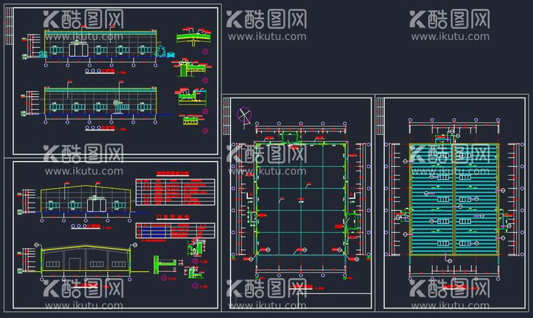 编号：97503110180054033406【酷图网】源文件下载-门式刚架小厂房装修图 