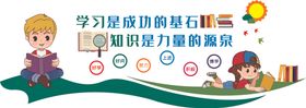 学校校园文化墙矢量高清