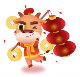 春节动漫牛形象