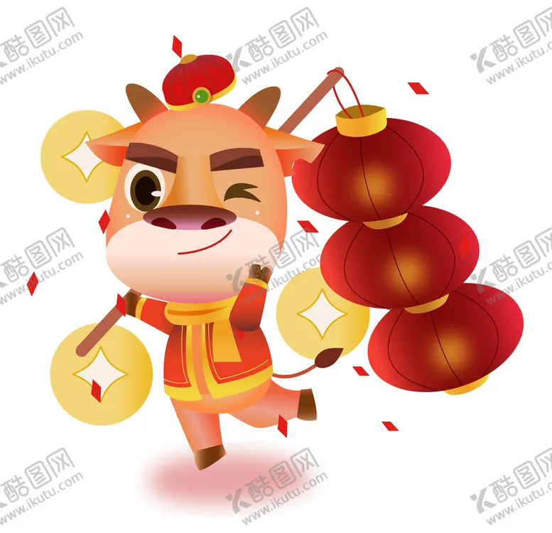 编号：12010106251553109953【酷图网】源文件下载-春节动漫牛形象