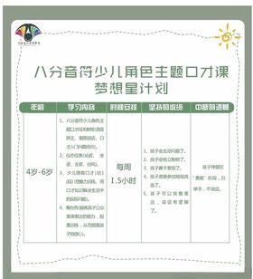 梦想计划表展板