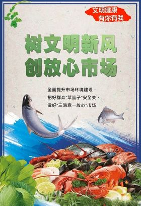 创建文明市场海报