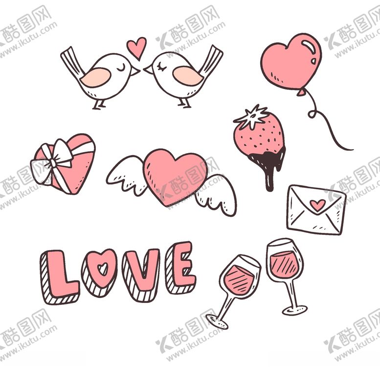 编号：71542609250907269945【酷图网】源文件下载-浪漫情人节元素