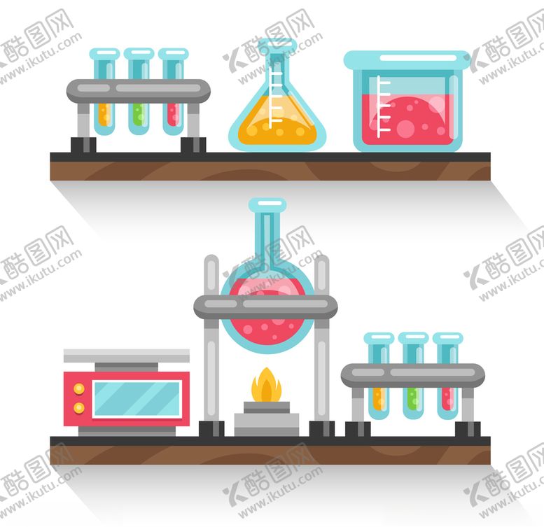 编号：40258010022342525584【酷图网】源文件下载-矢量科学实验器材