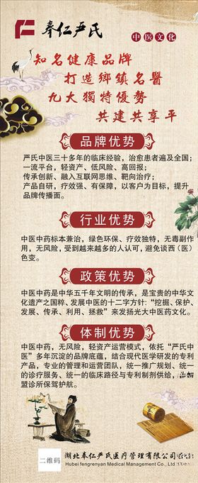 奉仁严氏中医展架