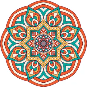 彩色复古花纹图案样式png杂免抠图
