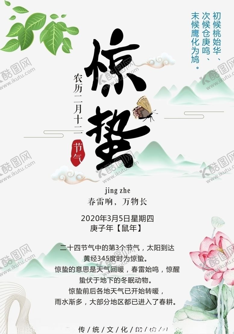 编号：63245410310757211973【酷图网】源文件下载-2020惊蛰海报