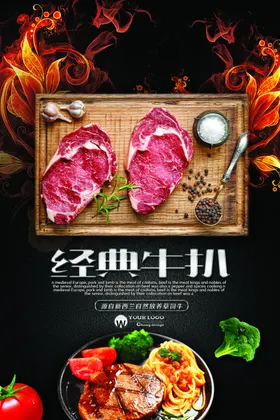 牛排海报