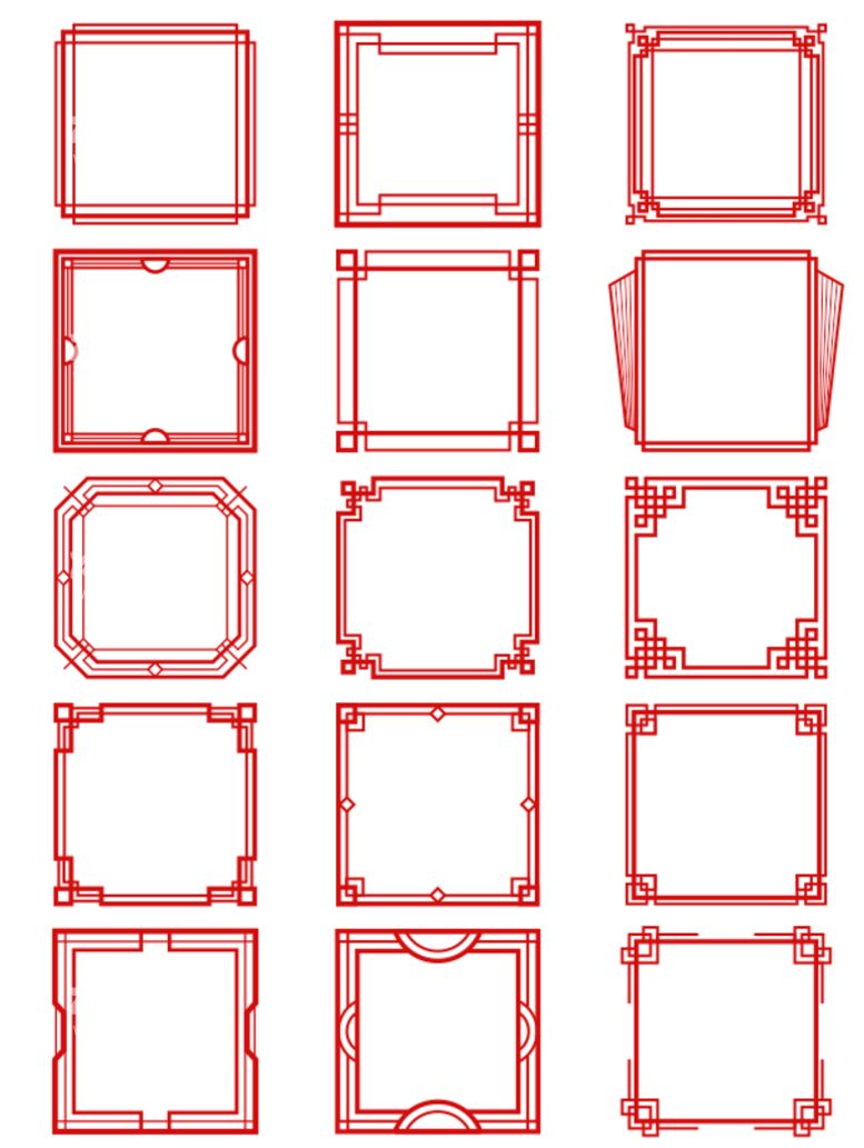 编号：92160012211623235008【酷图网】源文件下载-中国风边框.