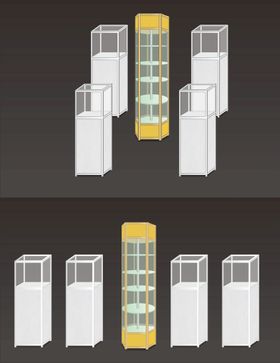 展柜矢量效果图