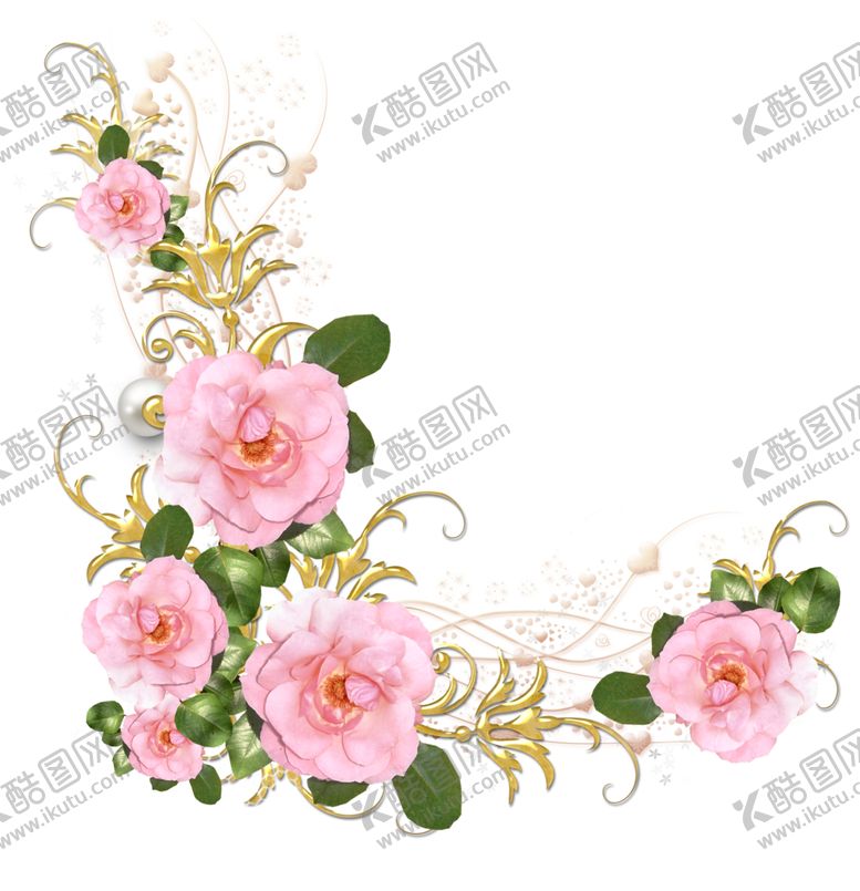 编号：34340210241527409776【酷图网】源文件下载-玫瑰花装饰素材