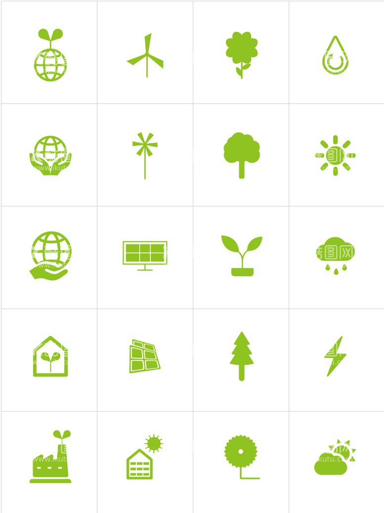 编号：61248309170914355693【酷图网】源文件下载-绿色能源环保自然类图标