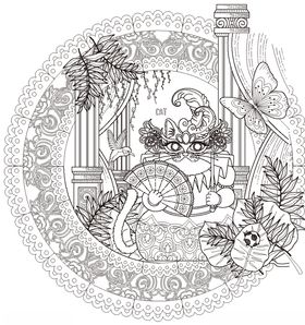 矢量动物植物线稿