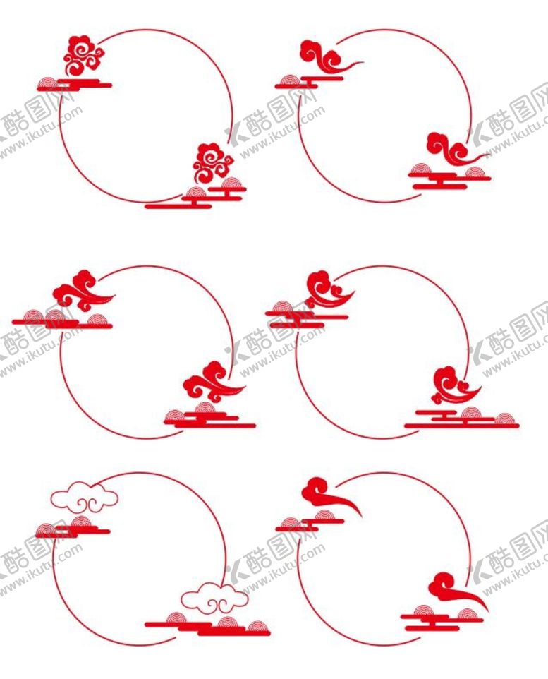编号：93531211210917449514【酷图网】源文件下载-中国风祥云云纹边框
