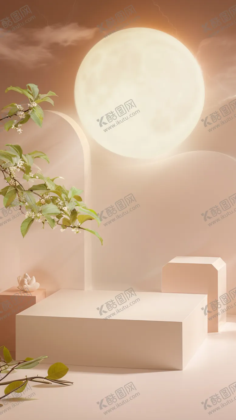 编号：74188702201411195261【酷图网】源文件下载-中秋节系列月亮展台