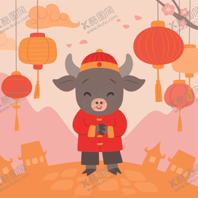 编号：93519404201601073661【酷图网】源文件下载-牛新年展板背景