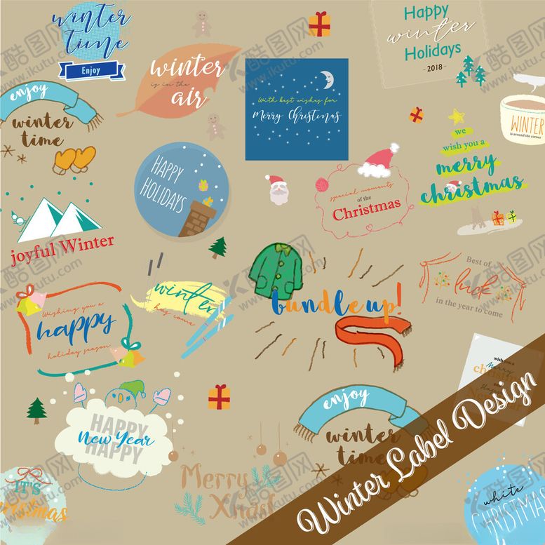 编号：30080710011521318841【酷图网】源文件下载-手绘风多彩旅行元素图案