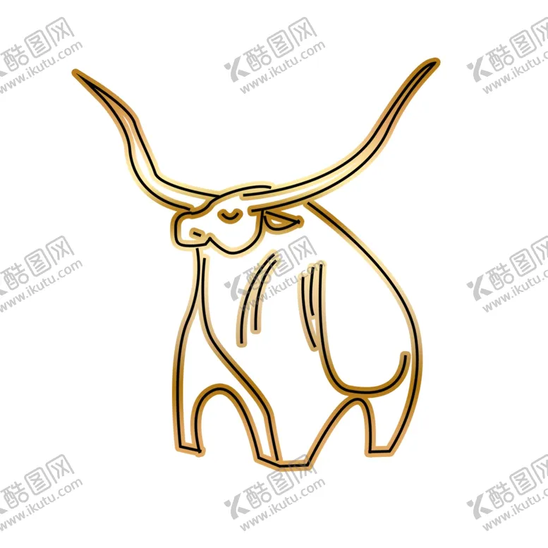 编号：87145804221059176471【酷图网】源文件下载-金属卡通牛元素